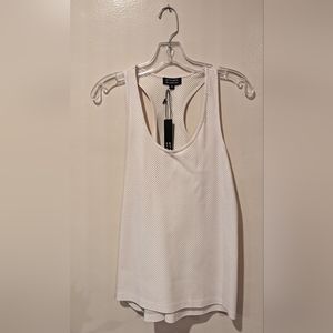 Private Archives Perforated Faux Leather Racerback Tank Top